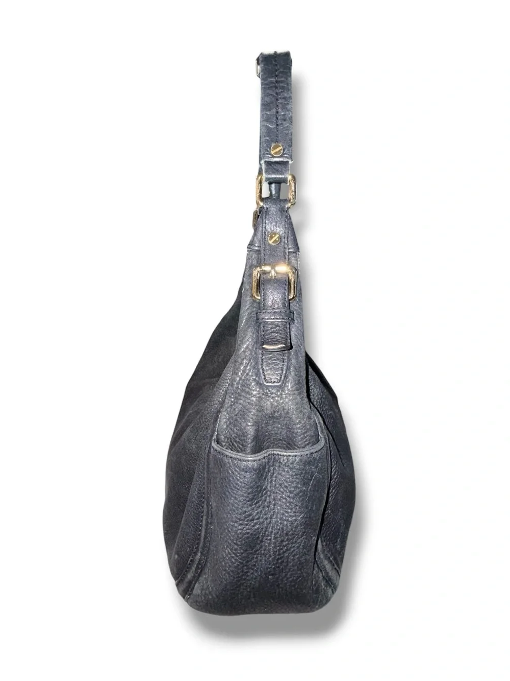 MICHAEL KORS Lydia Hobo bag - Black Pebbled Leather